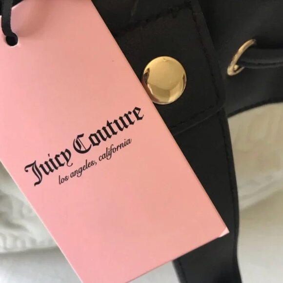 Juicy Couture Juicy Lovers Club Bowler Crossbody Handbag Black Pink NWT - Picture 7 of 8